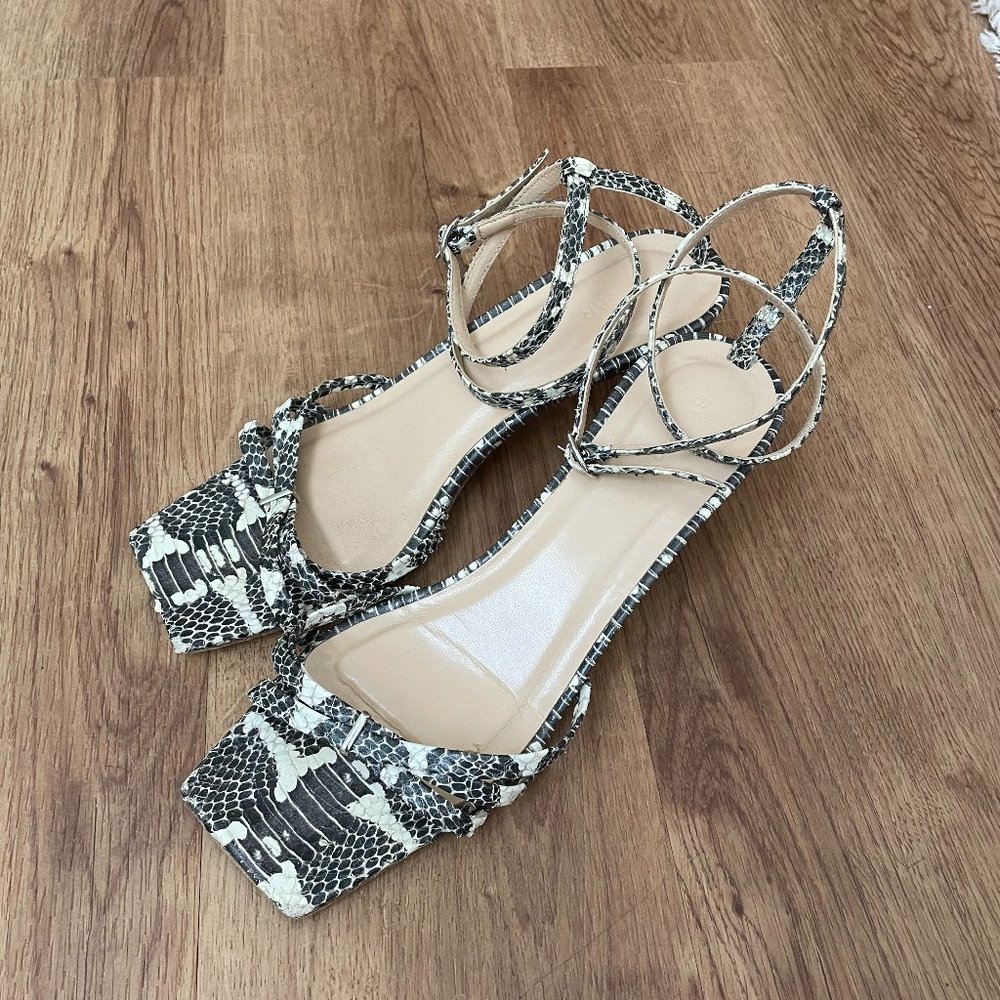 By Far Kaia Sandal Kitten Heels Snake 38